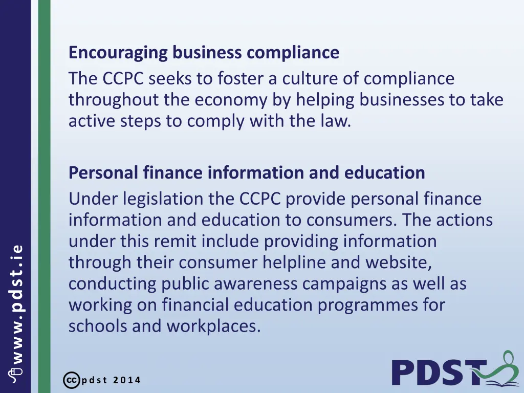 encouraging business compliance the ccpc seeks