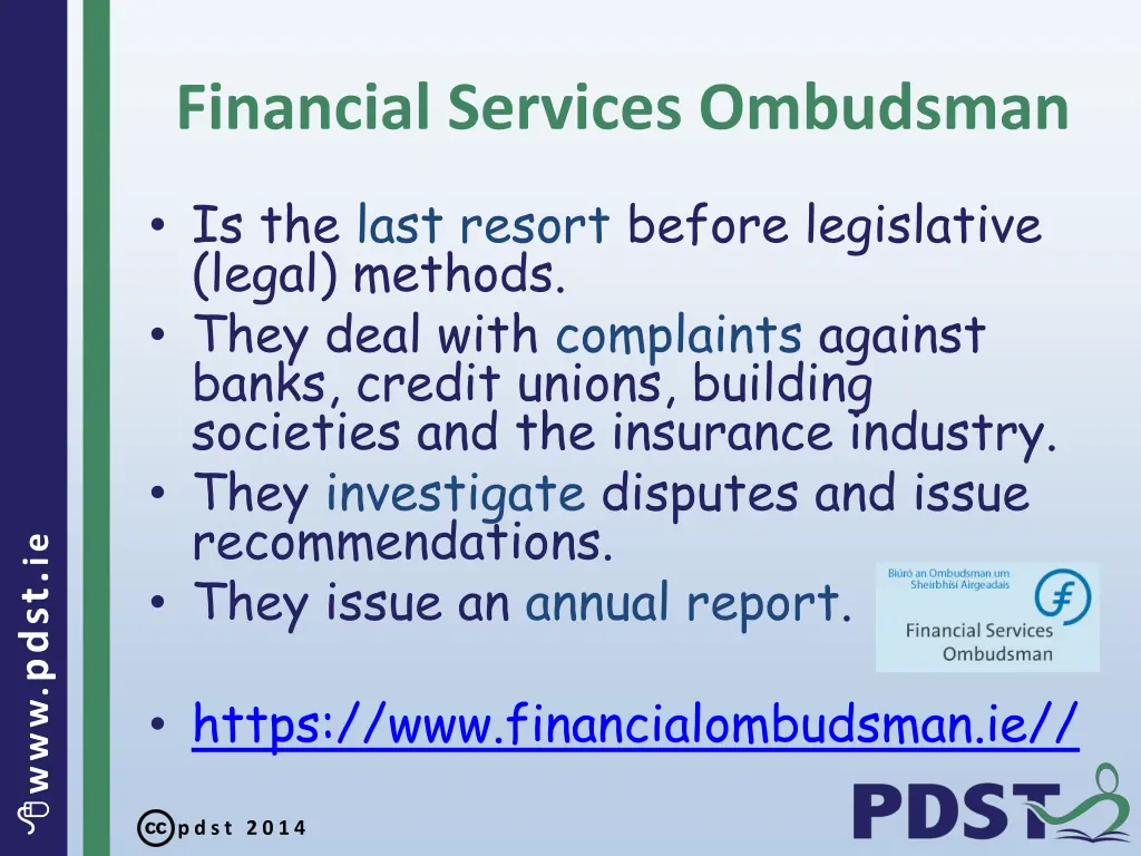 financial services ombudsman