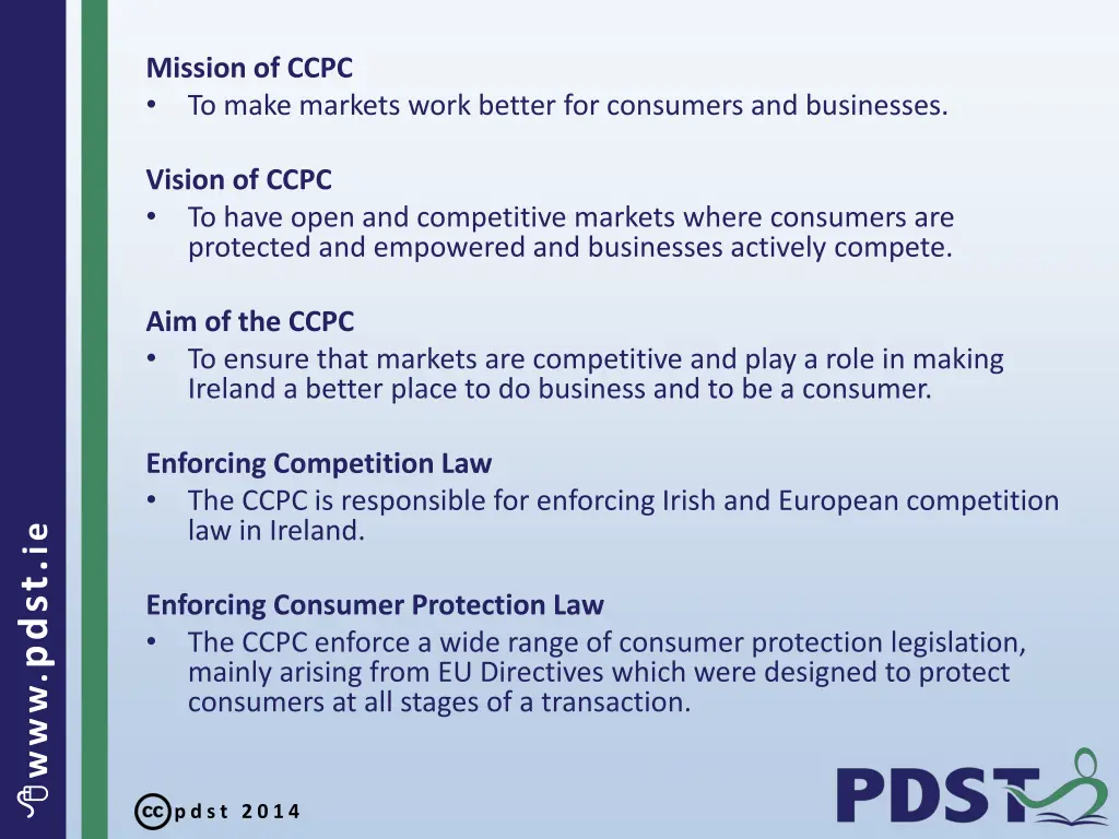 mission of ccpc to make markets work better