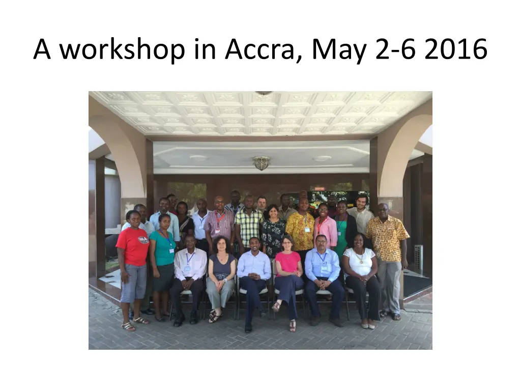 a workshop in accra may 2 6 2016