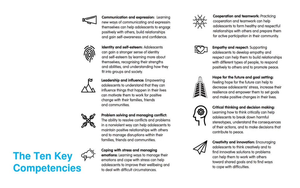 the ten key competencies