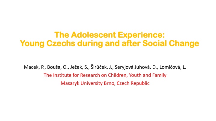 the adolescent experience the adolescent