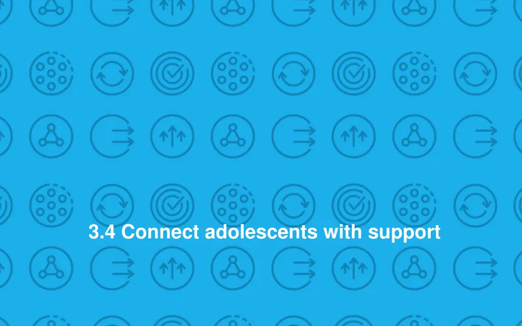 3 4 connect adolescents with support