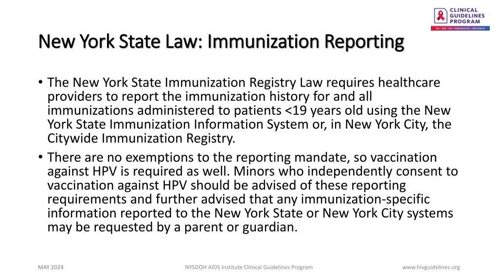 new york state law immunization reporting