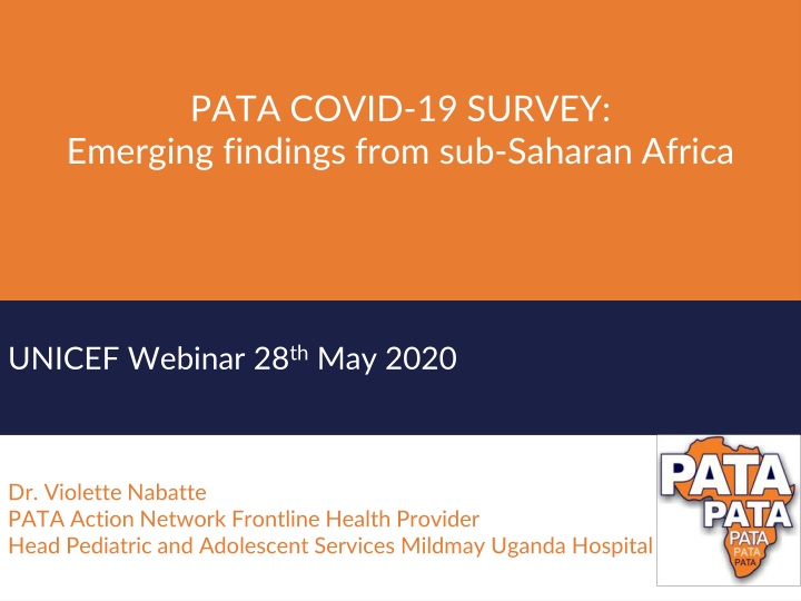 pata covid 19 survey emerging findings from