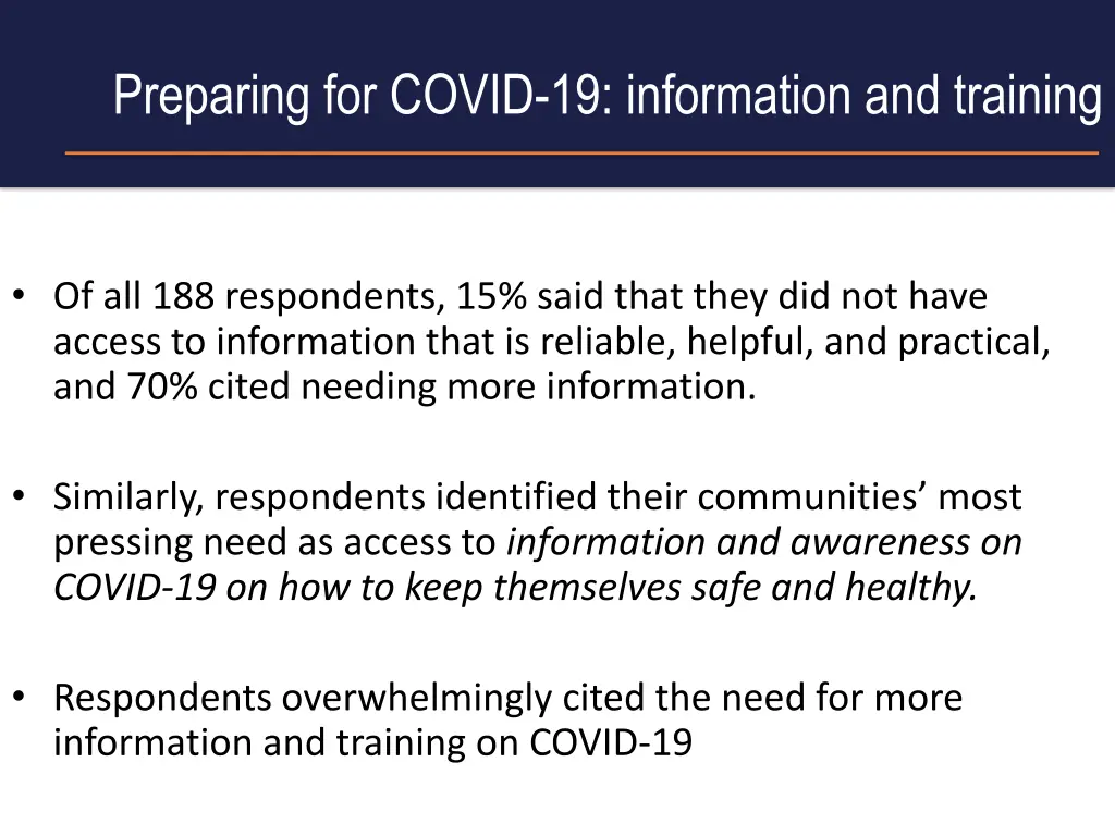 preparing for covid 19 information and training