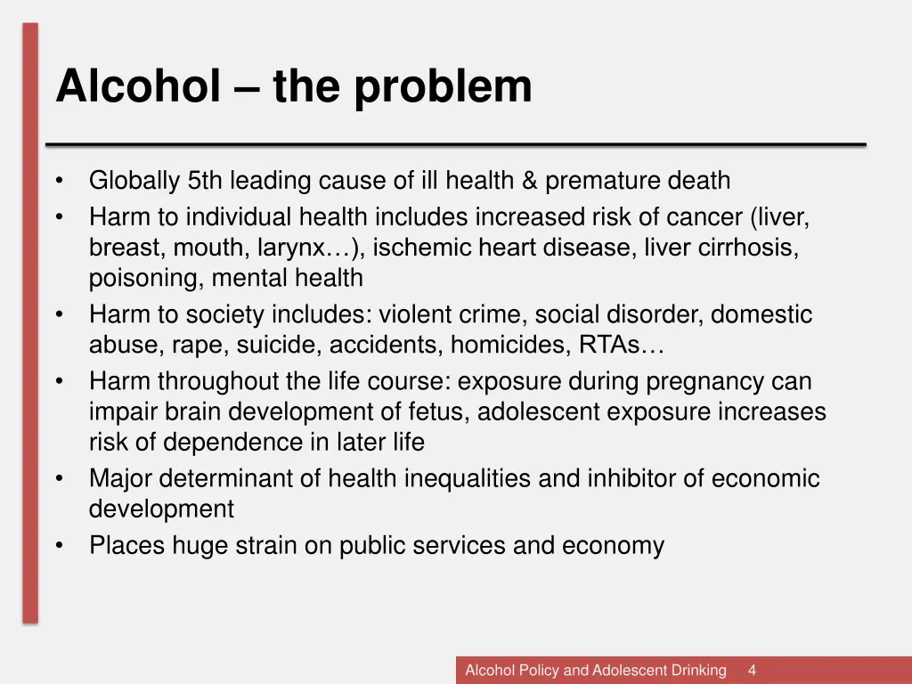 alcohol the problem 1