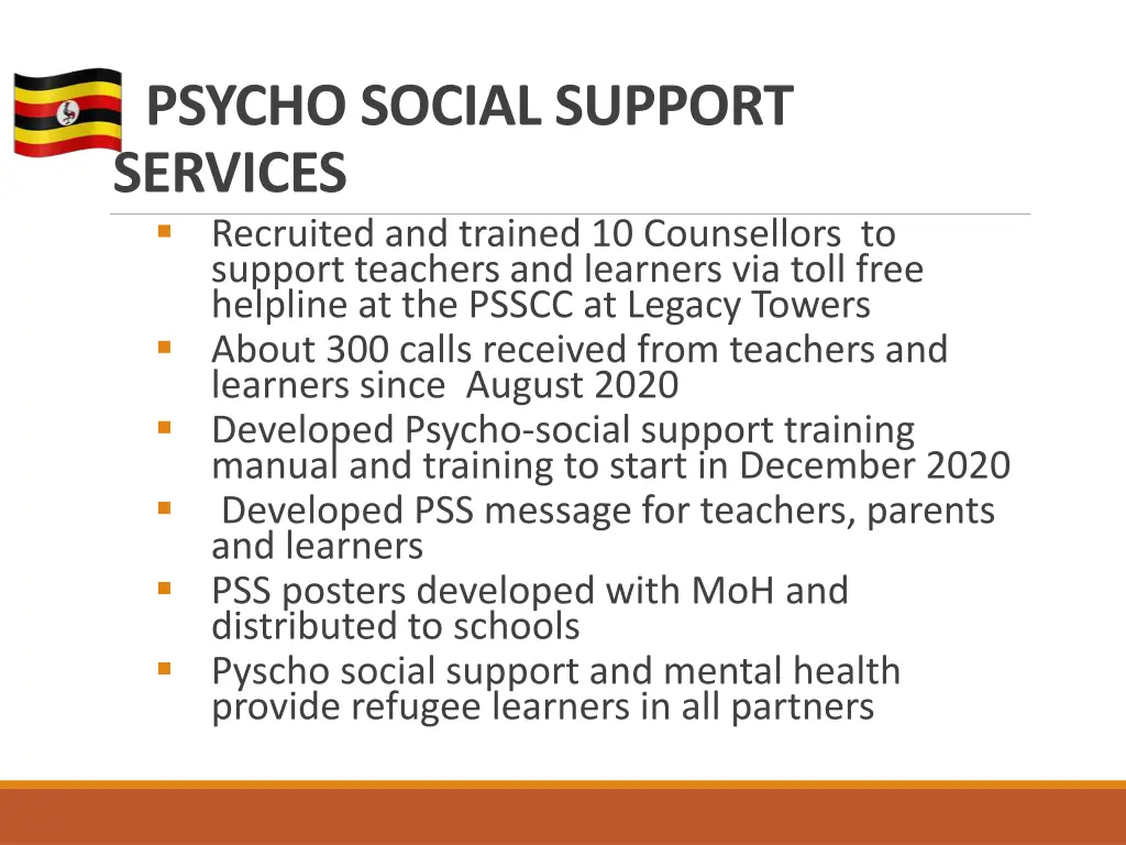 psycho social support services recruited