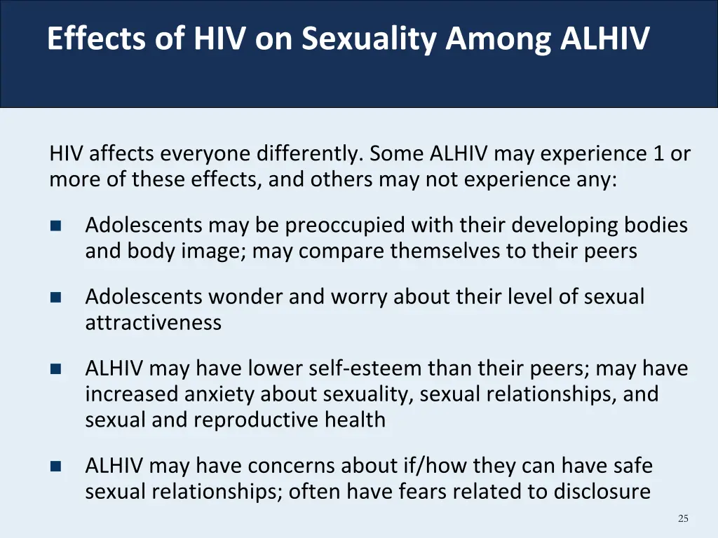 effects of hiv on sexuality among alhiv