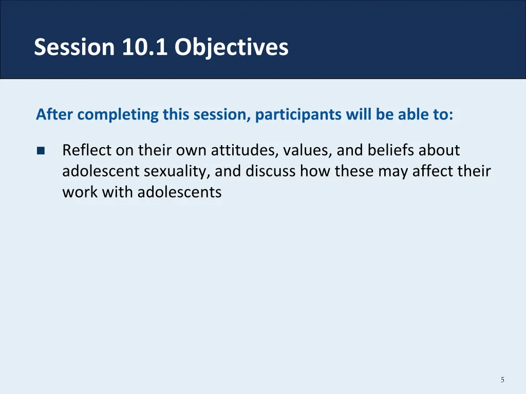 session 10 1 objectives