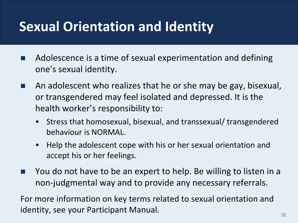 sexual orientation and identity