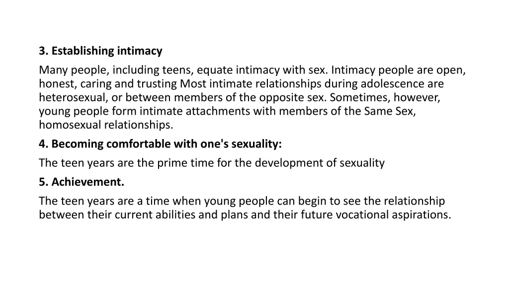 3 establishing intimacy