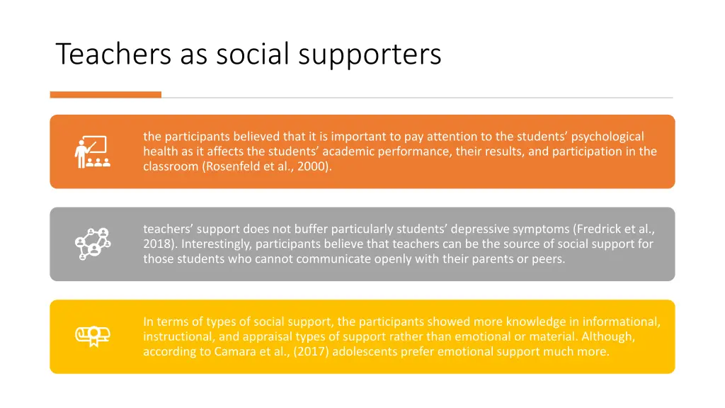 teachers as social supporters