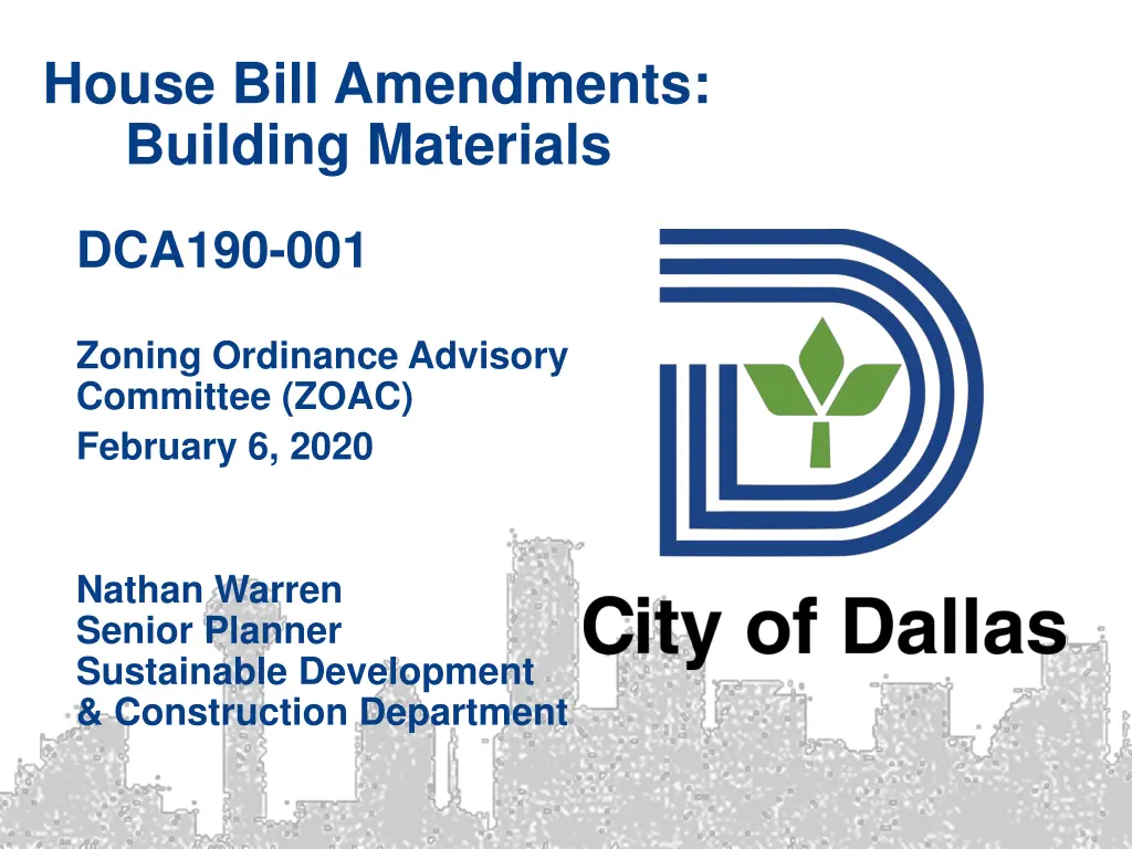 house bill amendments building materials 1