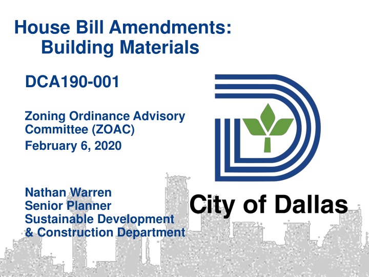 house bill amendments building materials