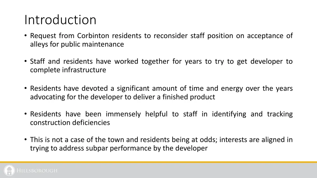 introduction request from corbinton residents