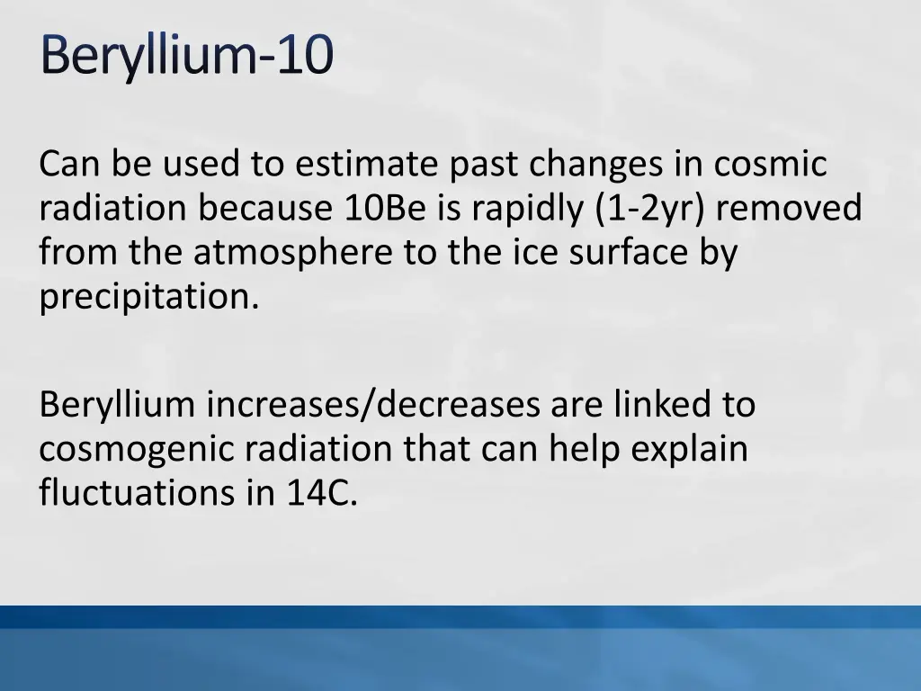 beryllium 10