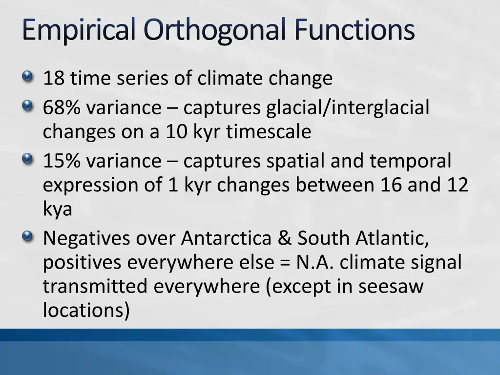 empirical orthogonal functions