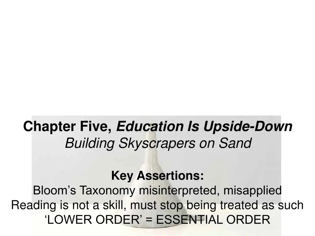 chapter five education is upside down building