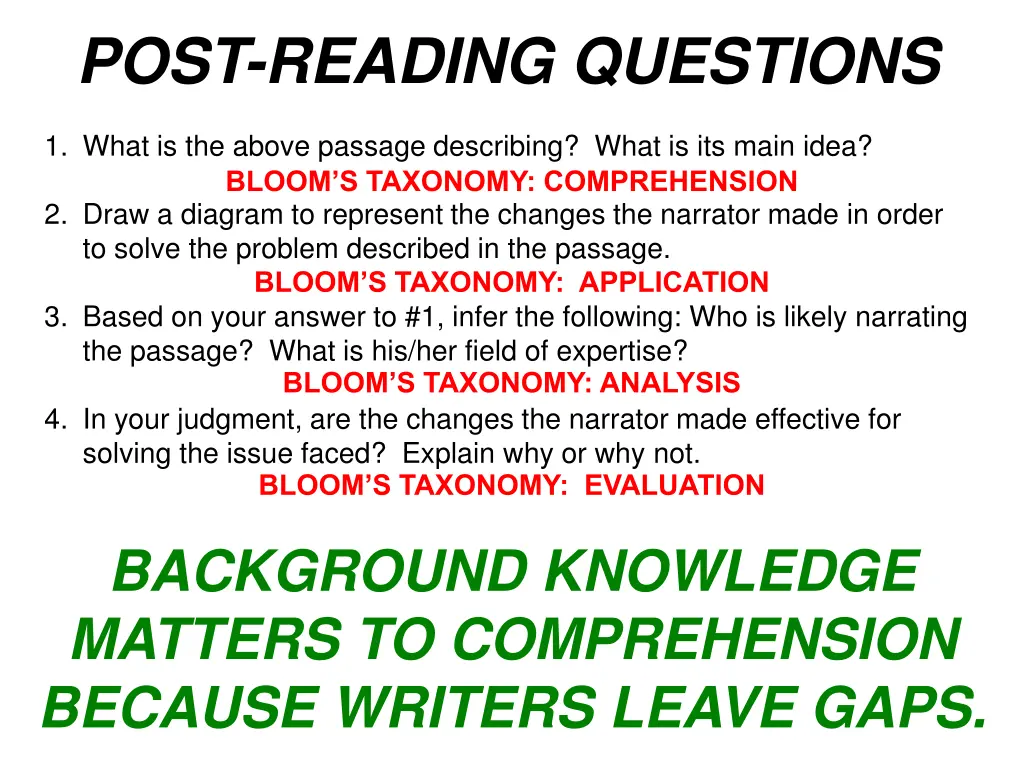 post reading questions 1