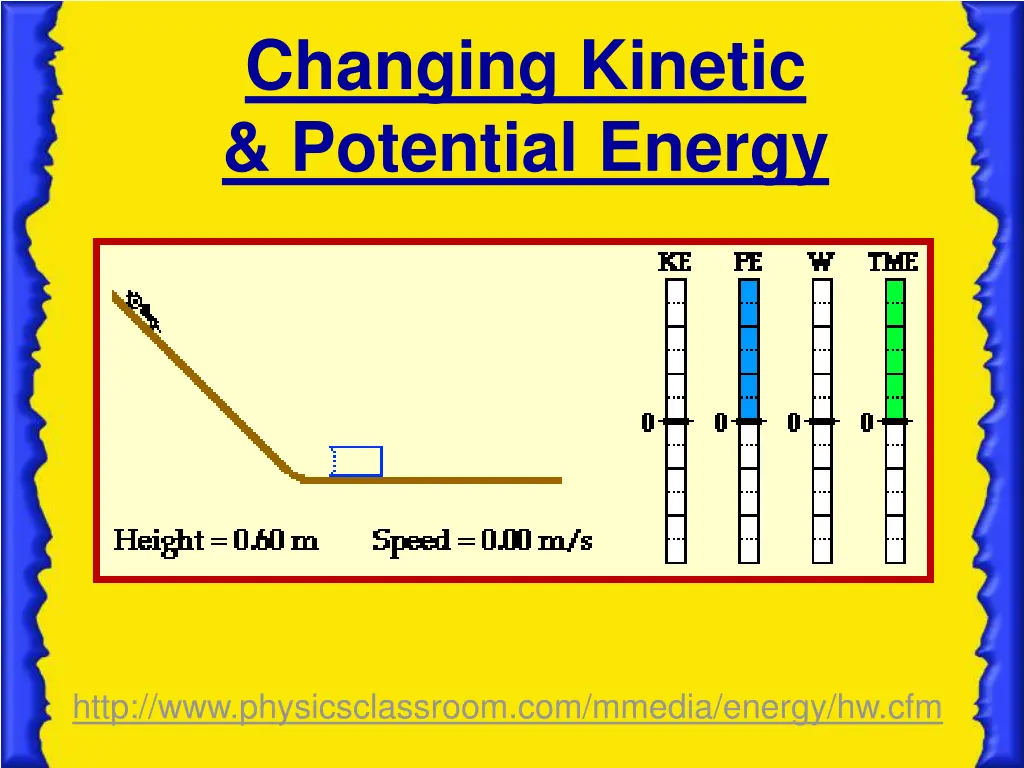 changing kinetic potential energy 7