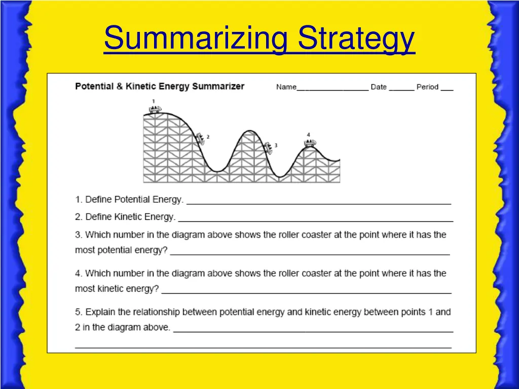 summarizing strategy