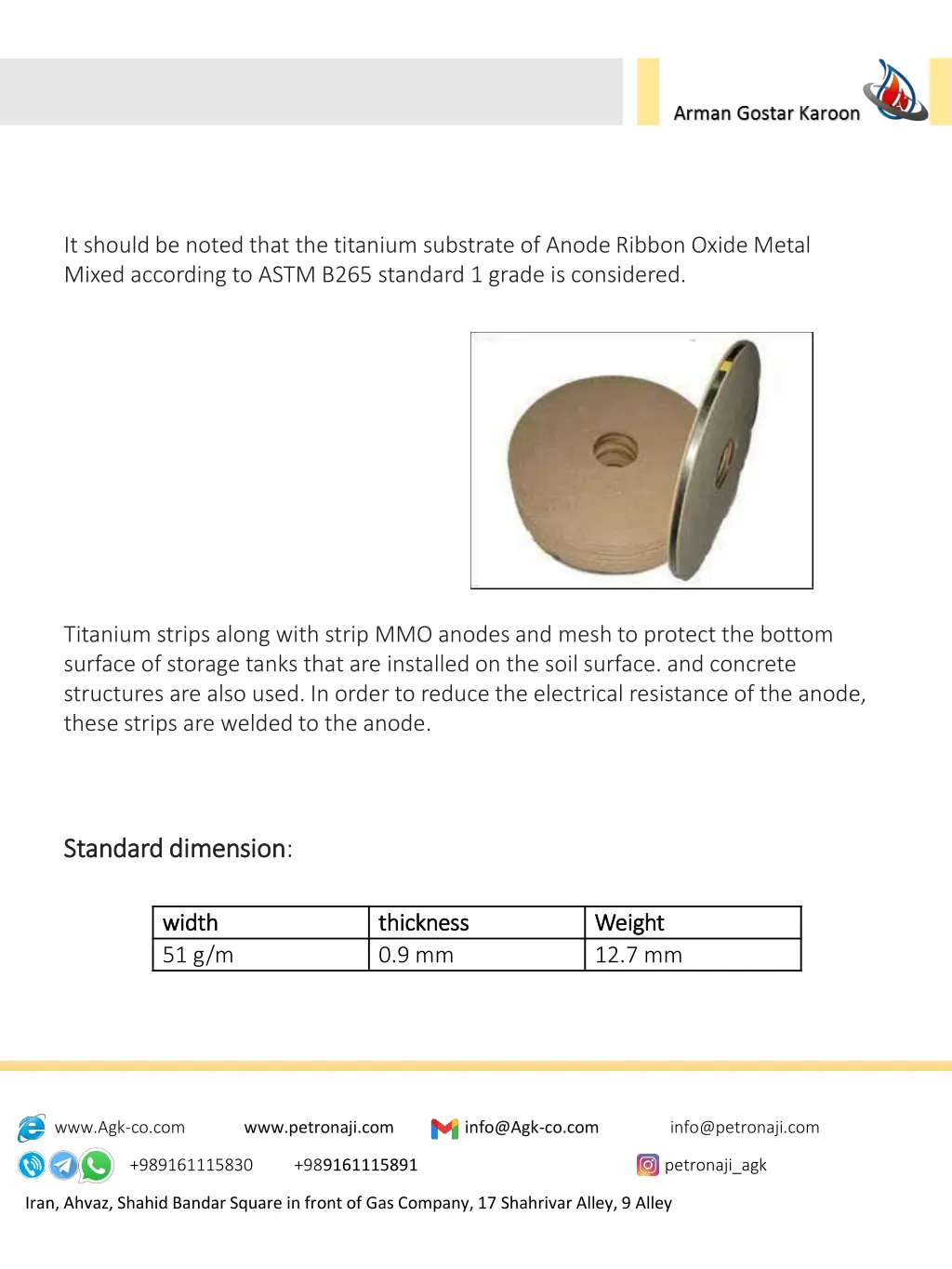 it should be noted that the titanium substrate