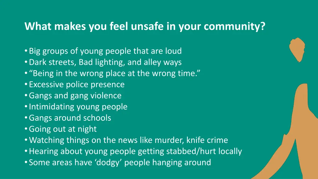 what makes you feel unsafe in your community