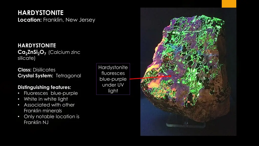 hardystonite location franklin new jersey