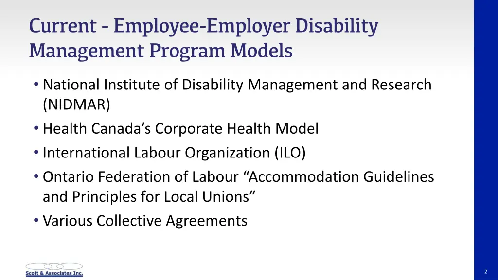 current employee employer disability management