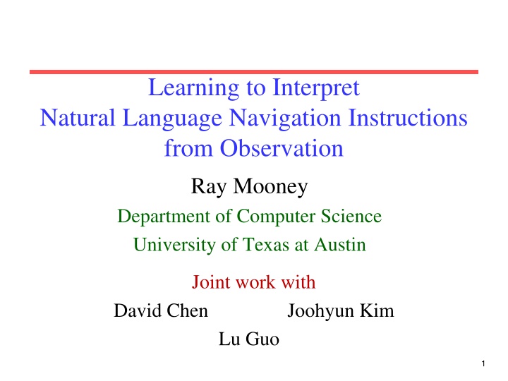 learning to interpret natural language navigation