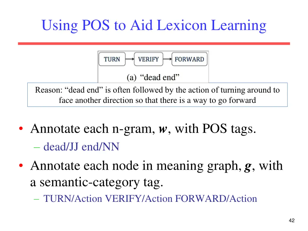 using pos to aid lexicon learning