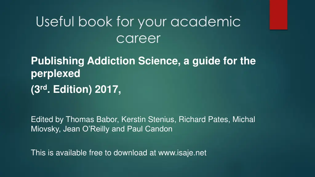 useful book for your academic career