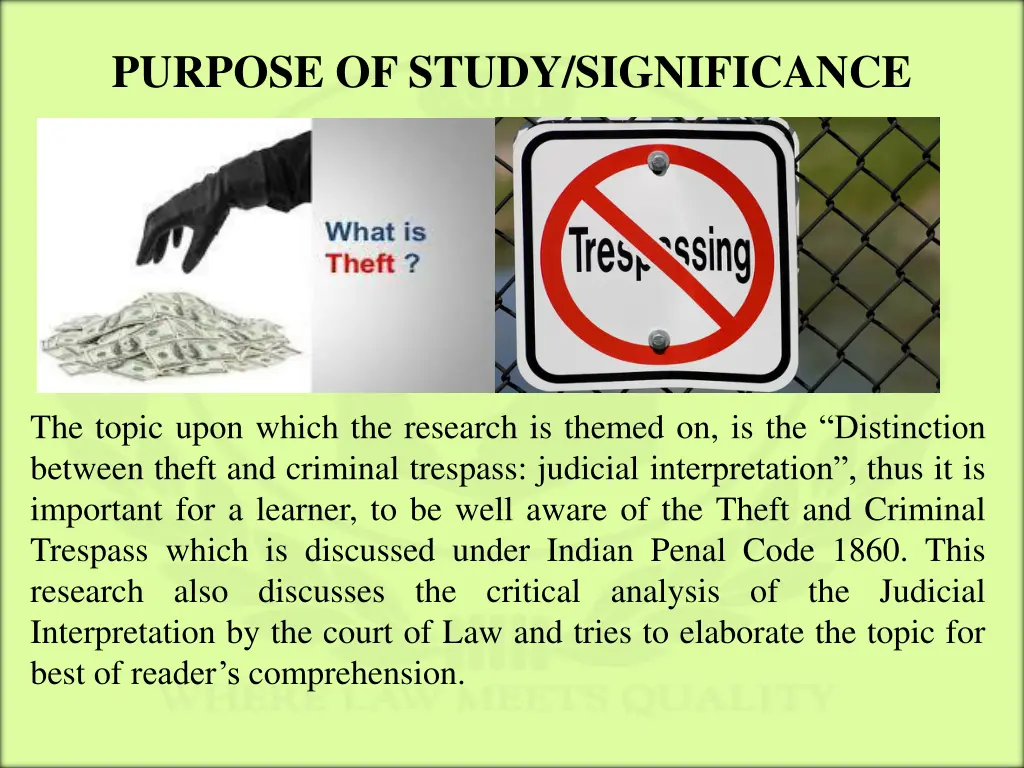 purpose of study significance