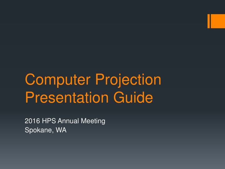 computer projection presentation guide