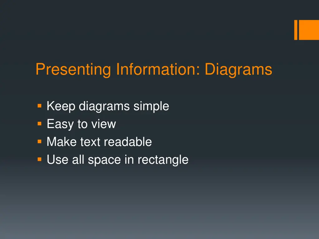 presenting information diagrams