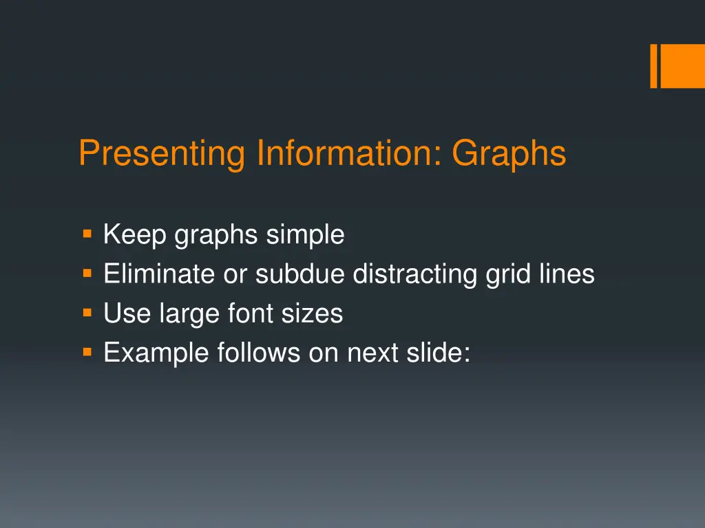 presenting information graphs