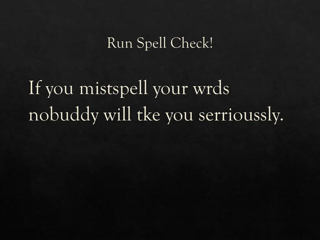 run spell check