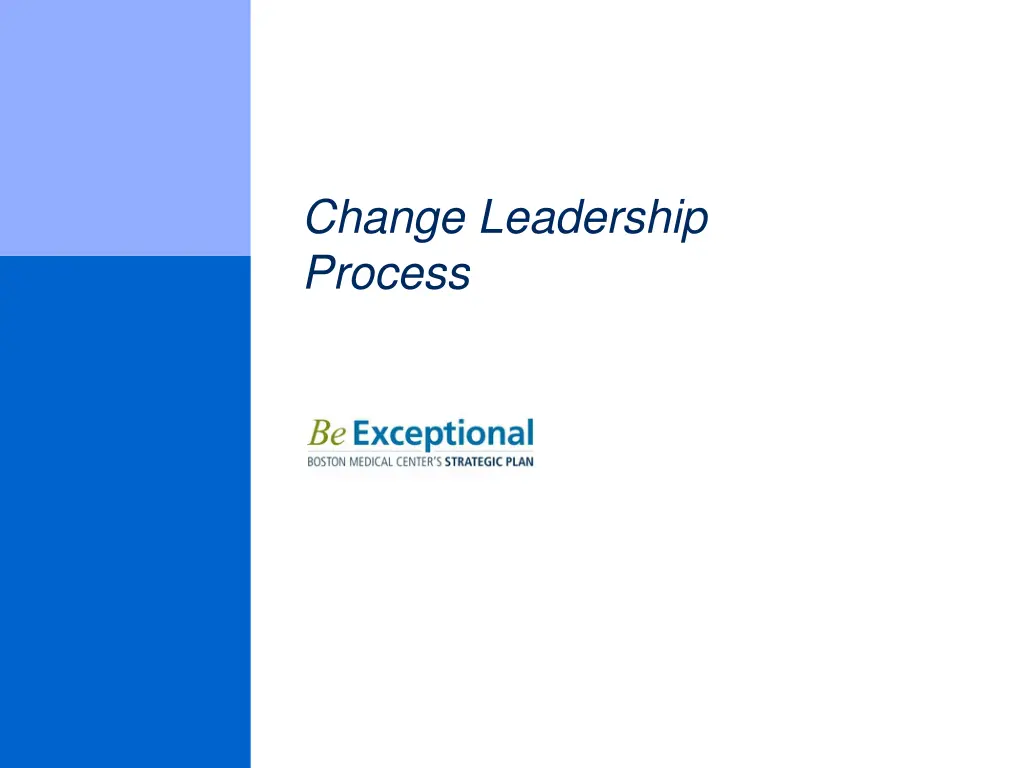 change leadership process