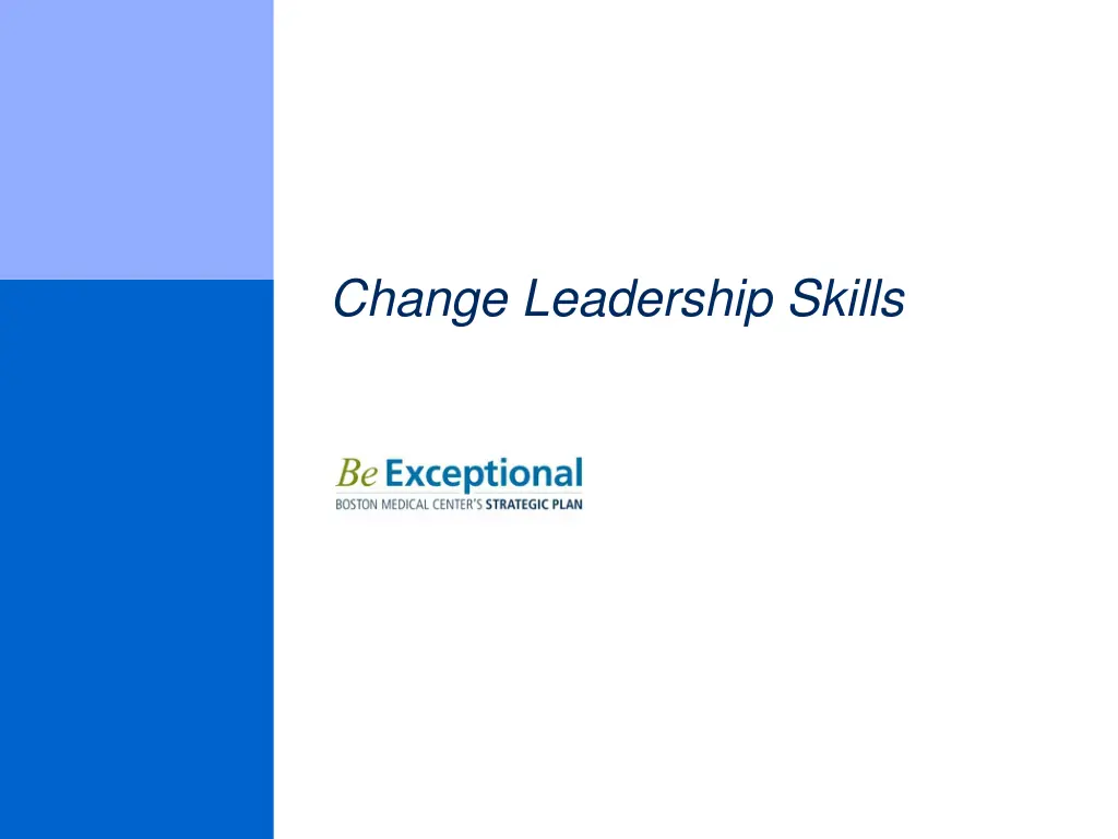 change leadership skills