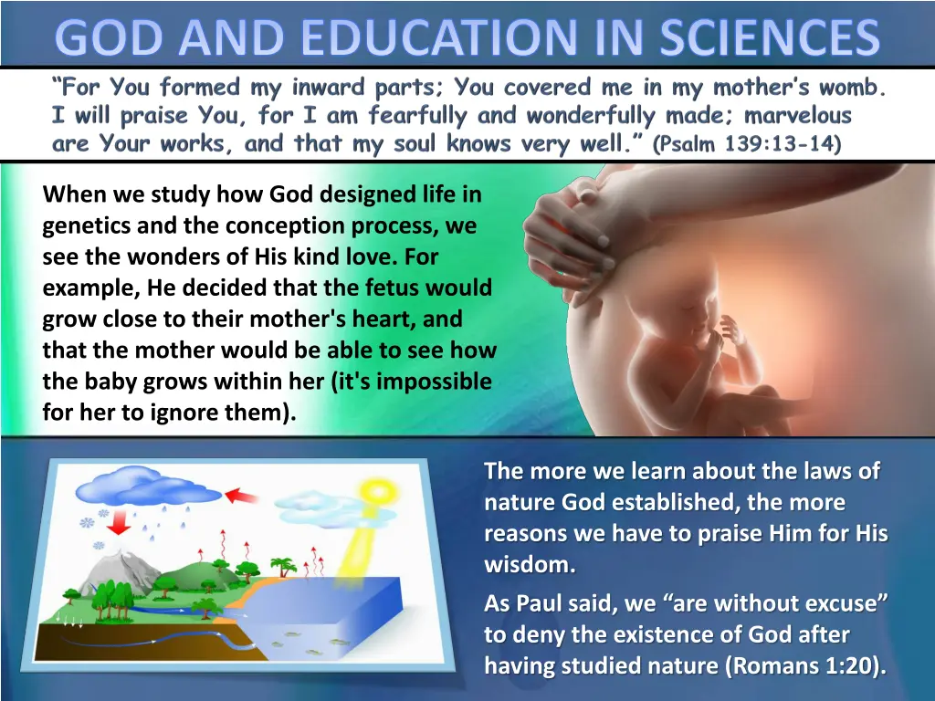 god and education in sciences