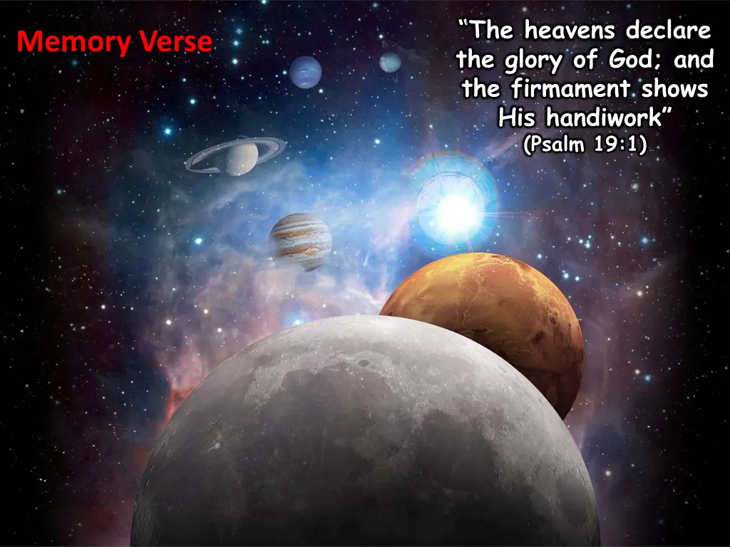 the heavens declare the glory