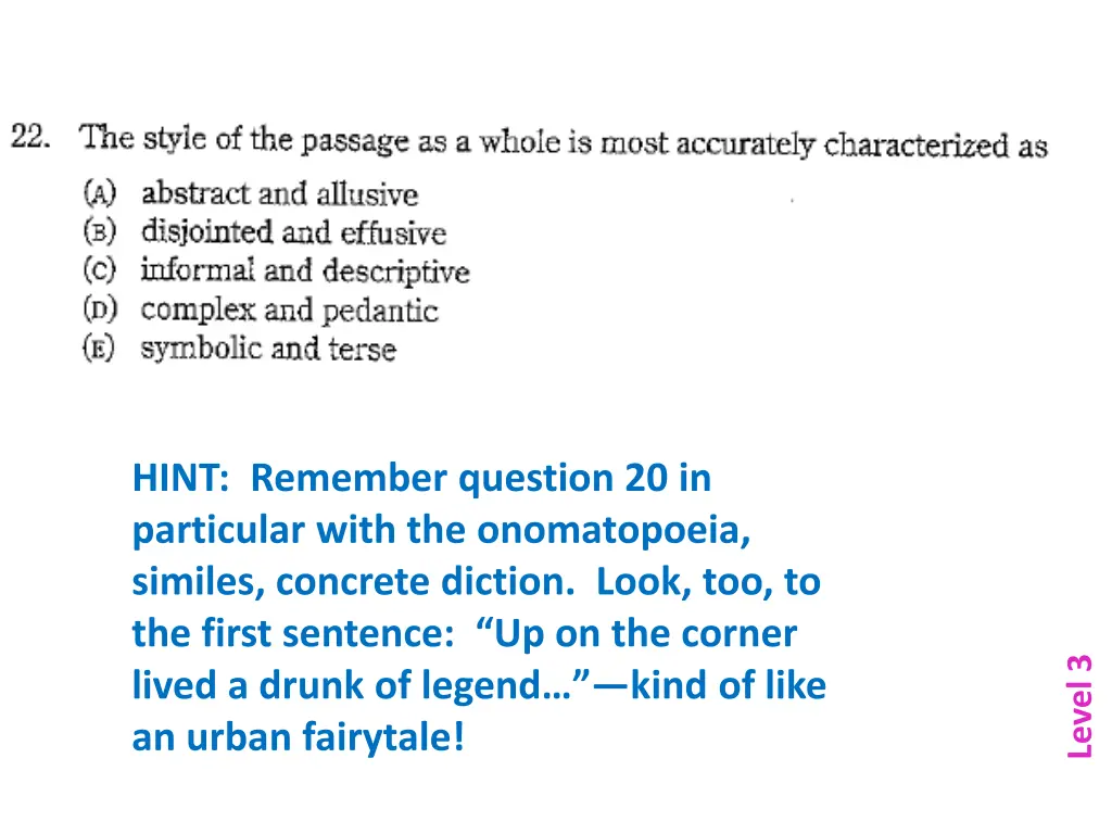 hint remember question 20 in particular with