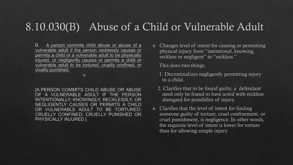 8 10 030 b abuse of a child or vulnerable adult