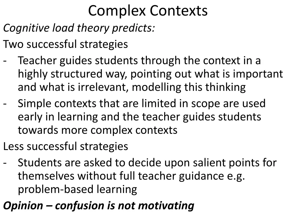 complex contexts 1