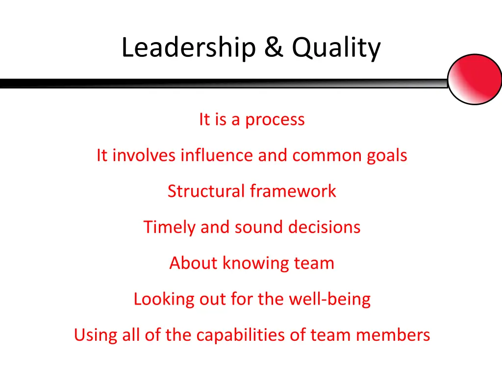 leadership quality