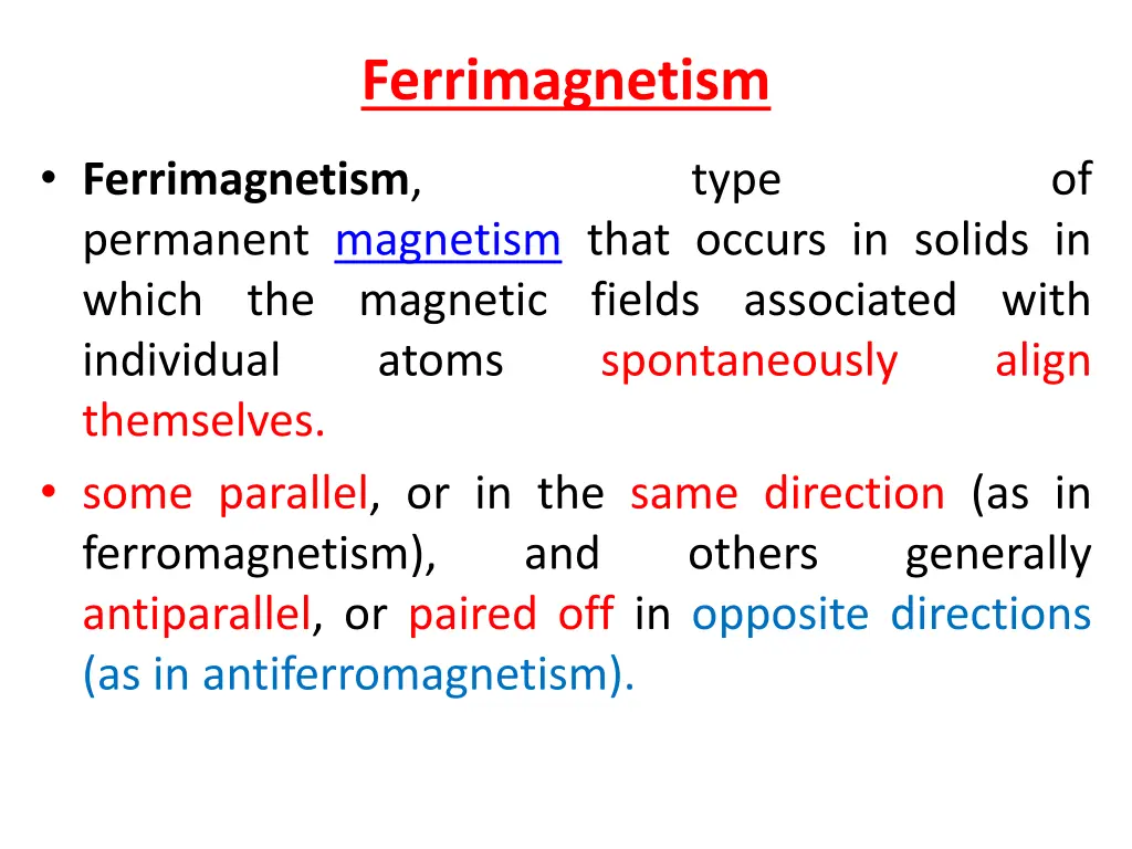 ferrimagnetism