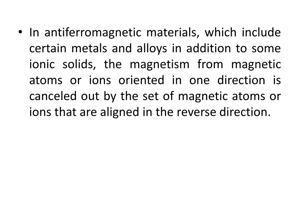 in antiferromagnetic materials which include