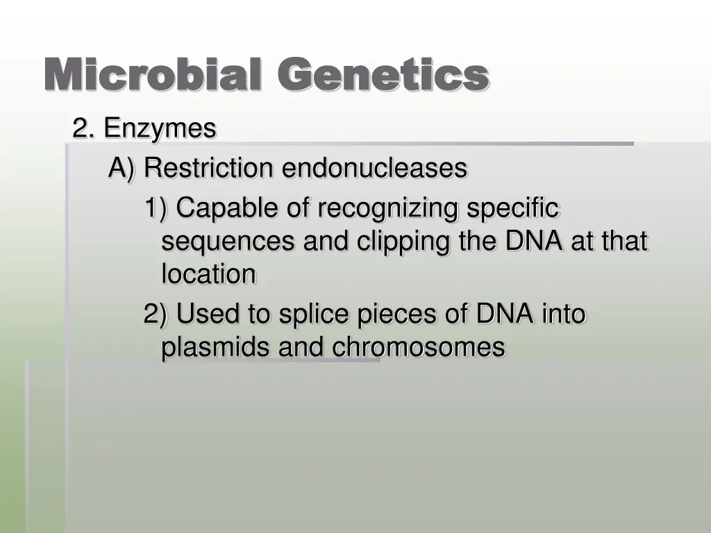 microbial genetics microbial genetics 2 enzymes