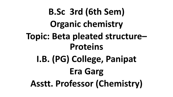 b sc 3rd 6th sem organic chemistry topic beta